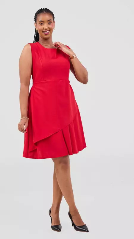 Silk House Collection Curvy Plus Size Brielle Dress - Red
