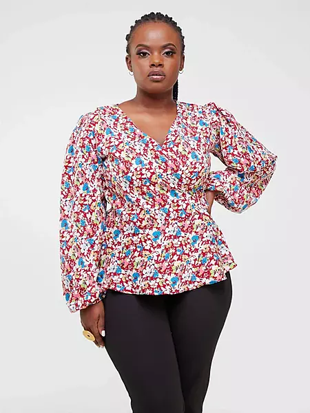 Silk House Collection Veva - Red Floral Print