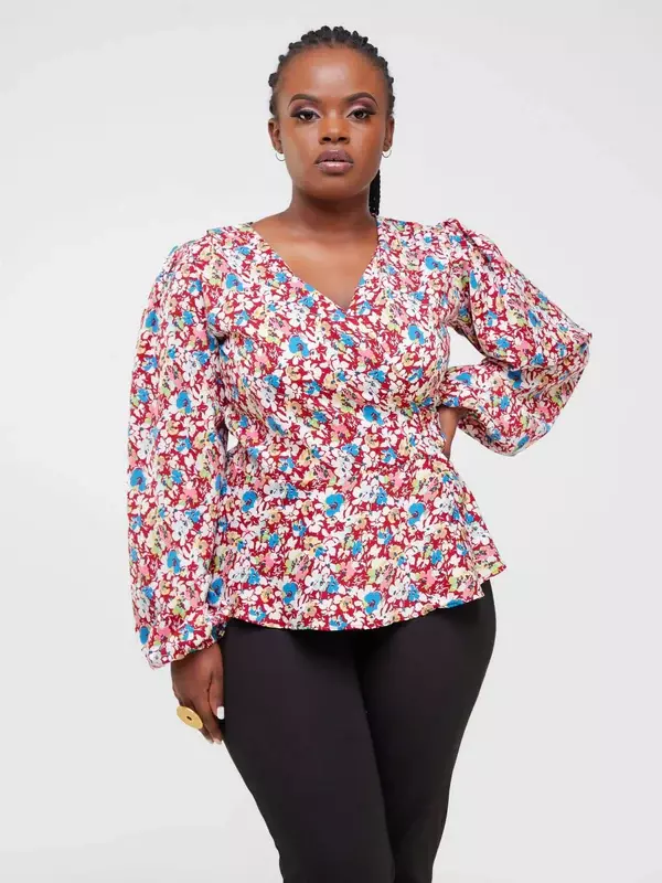 Silk House Collection Veva - Red Floral Print