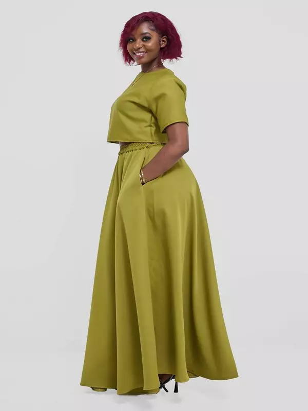 Silk House Collection Kalisi Skirt Set - Green
