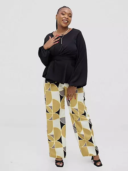 Silk House Collection Rana Pant - Green Print