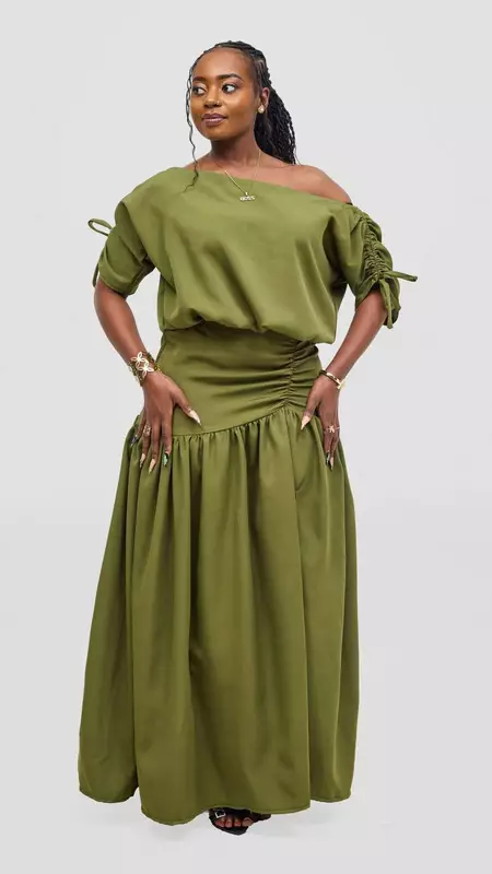 Silk House Collection Malaika Set - Olive Green
