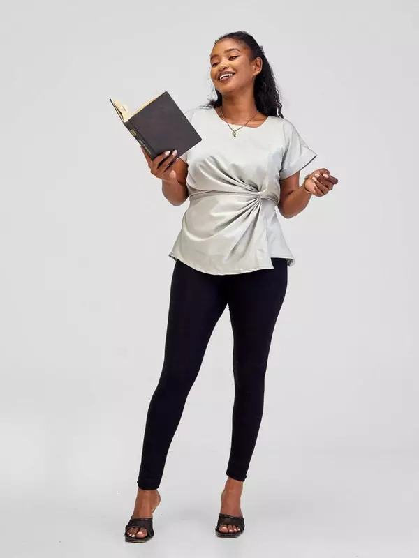 Silk House Collection Raya Top - Grey