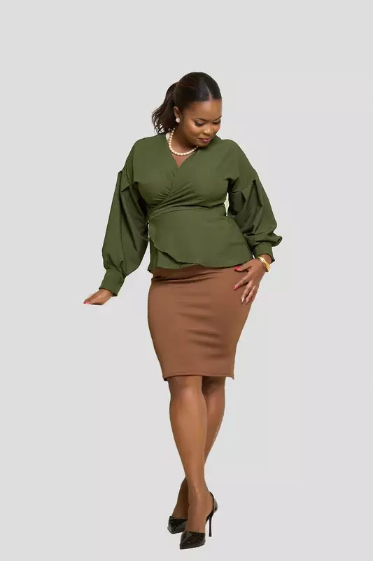 Silk House Collection Maya Top - Green