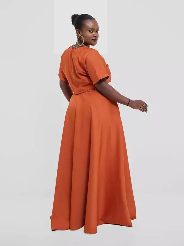 Silk House Collection Kalisi Skirt Set - Burnt Orange