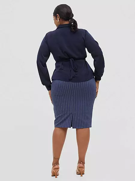 Silk House Collection Mia Navy Skirt - Navy Blue