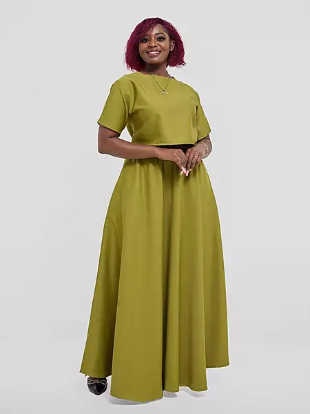 Silk House Collection Kalisi Skirt Set - Green