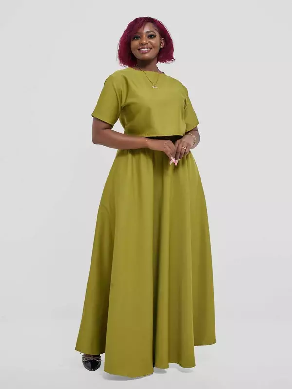 Silk House Collection Kalisi Skirt Set - Green
