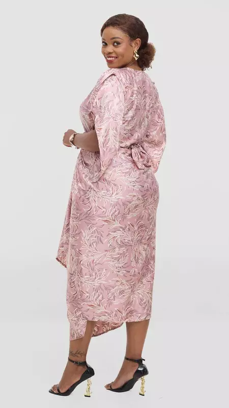 Silk House Collection Elodie Kaftan - Lilac Print