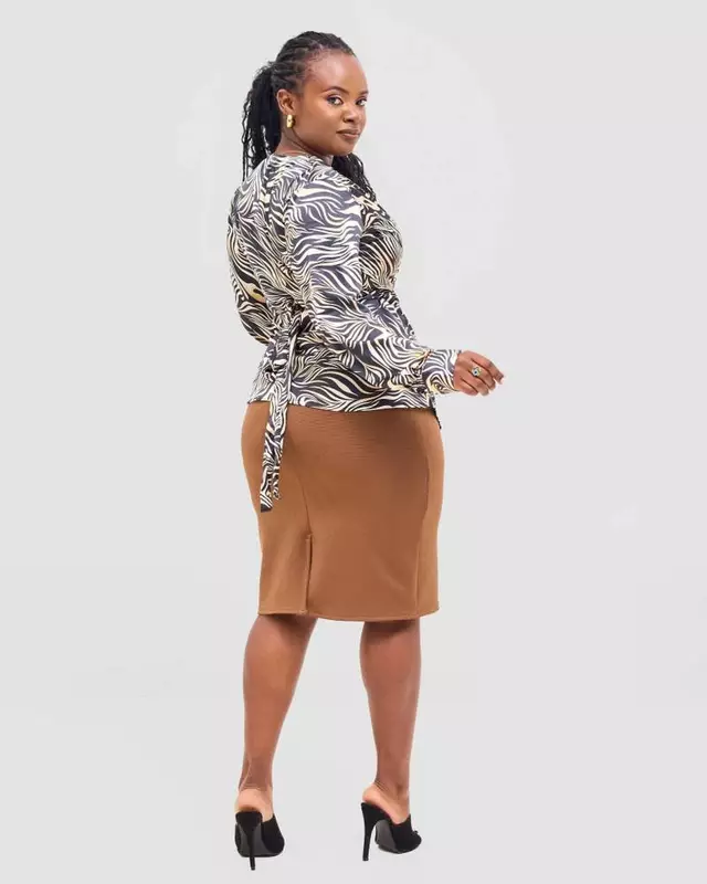 Silk House Collection Kola Top - Animal Print
