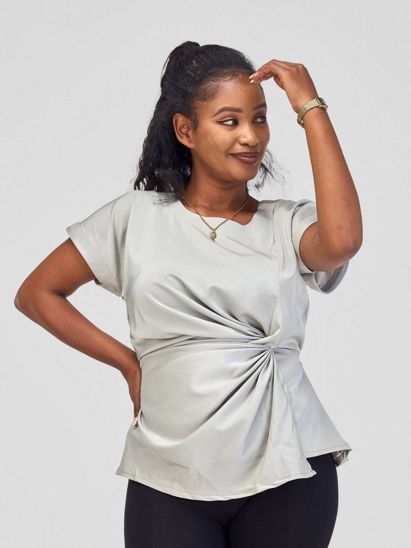 Silk House Collection Raya Top - Grey