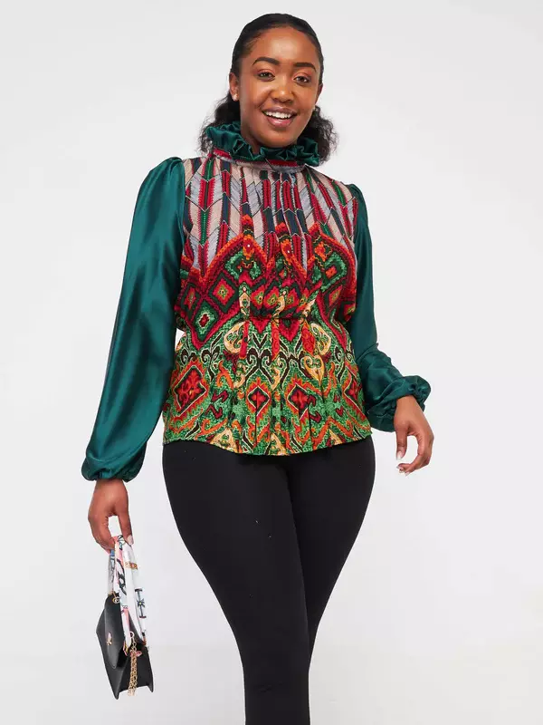 Silk House Collection Kyomi Top - Green