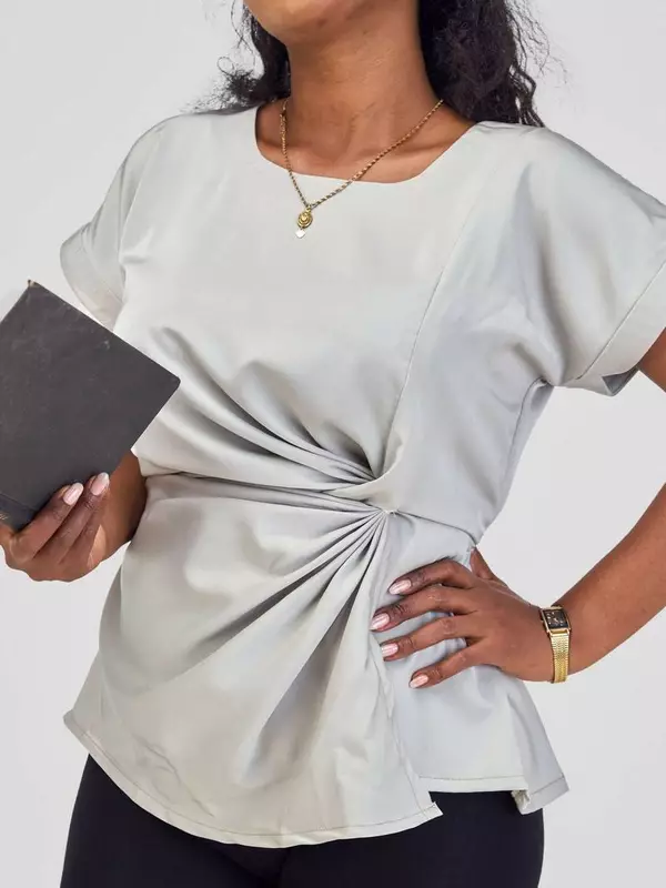 Silk House Collection Raya Top - Grey