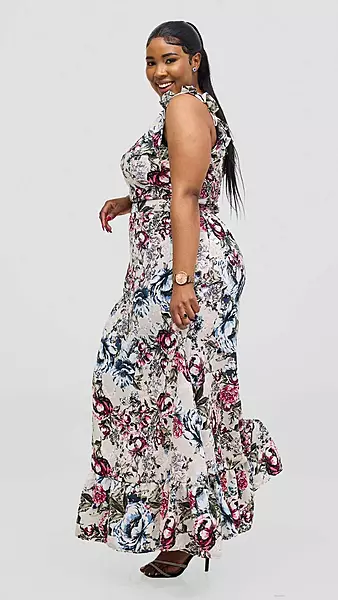 Silk House Collection Nakita Skirt Set - White Floral