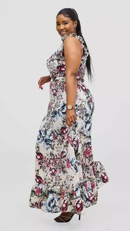 Silk House Collection Nakita Skirt Set - White Floral