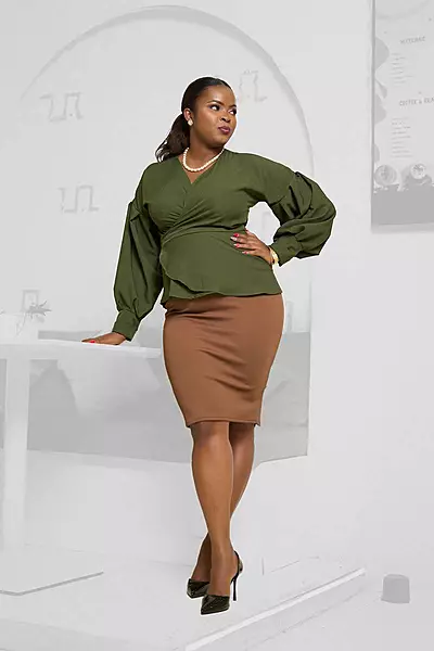 Silk House Collection Maya Top - Green