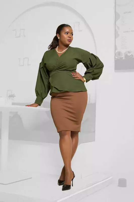 Silk House Collection Maya Top - Green