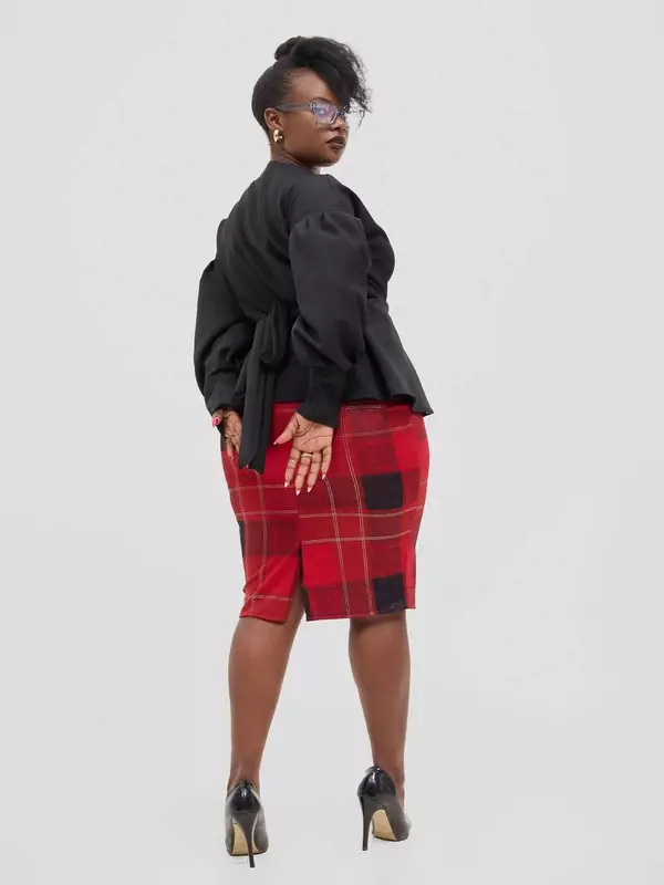 Silk House Collections Mia Skirt - Plaid Red