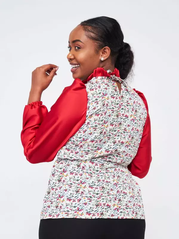 Silk House Collection Kyomi Top - Red