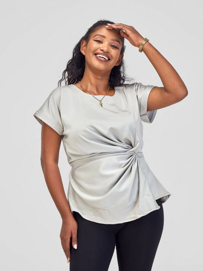 Silk House Collection Raya Top - Grey