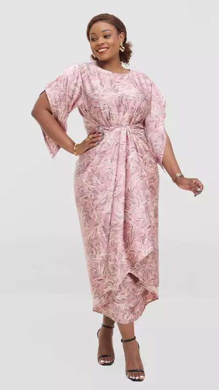 Silk House Collection Elodie Kaftan - Lilac Print