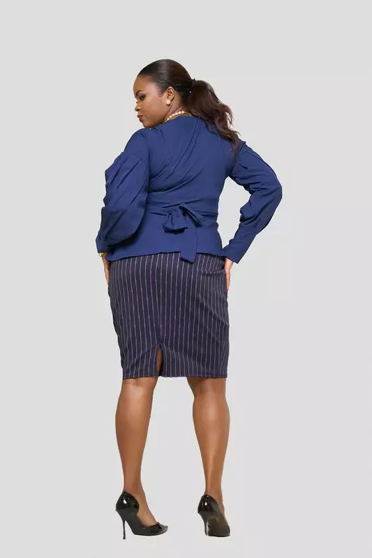 Silk House Collection Maya Top - Navy Blue