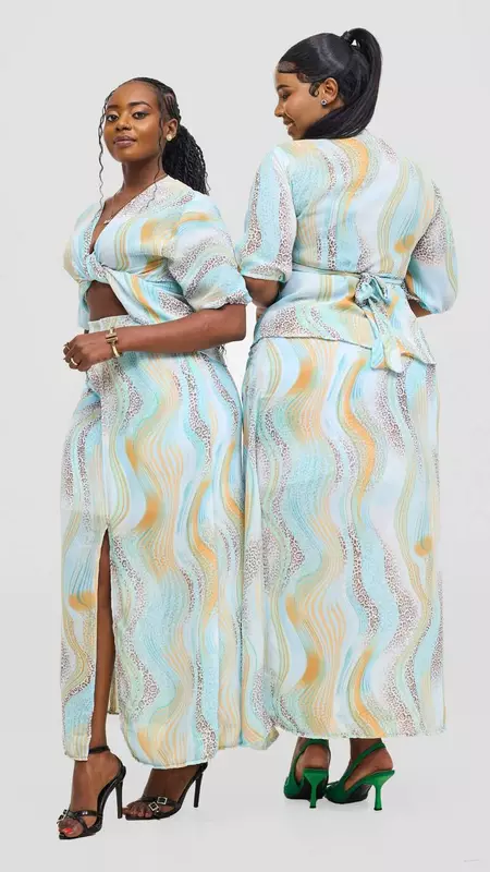 Silk House Collection Zuri Set - Blue Print