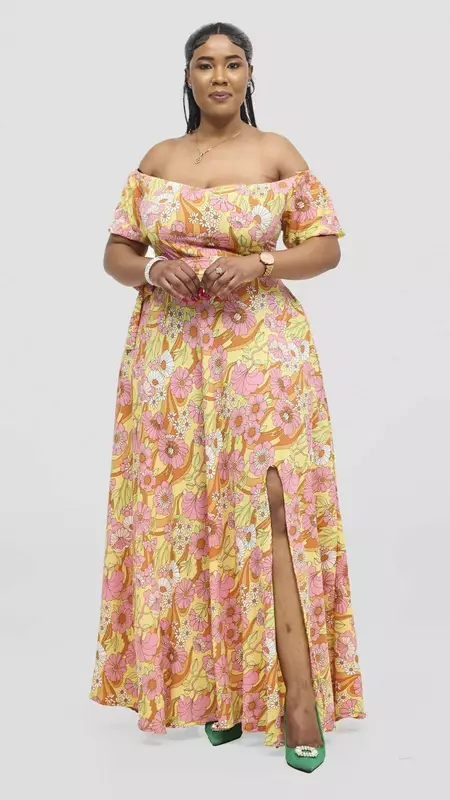 Silk House Collection Curvy Plus Size Twirl Dress - Floral