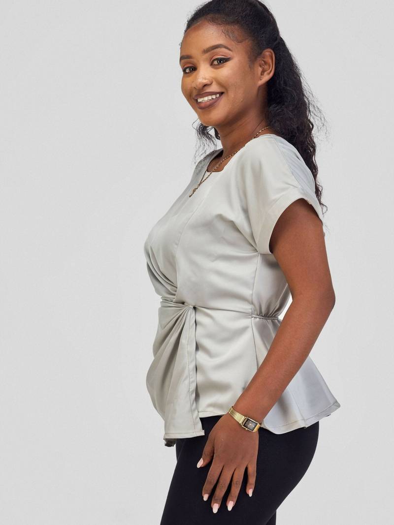 Silk House Collection Raya Top - Grey