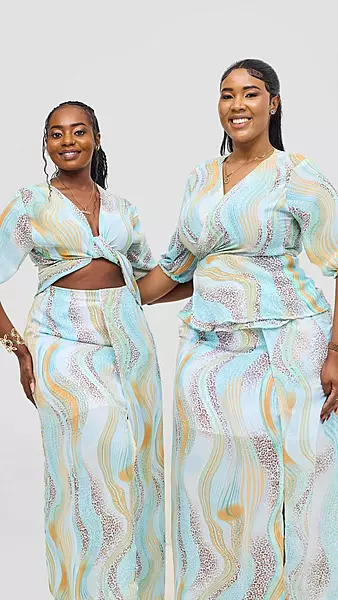 Silk House Collection Zuri Set - Blue Print