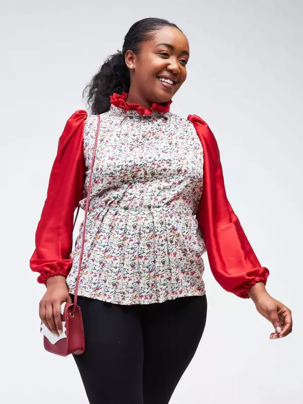 Silk House Collection Kyomi Top - Red