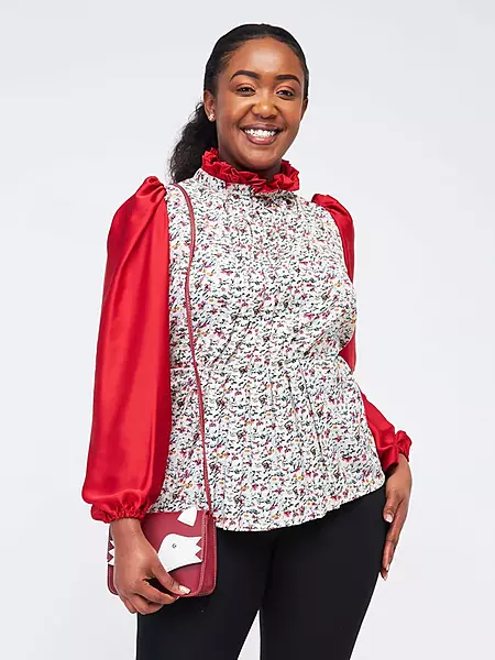 Silk House Collection Kyomi Top - Red