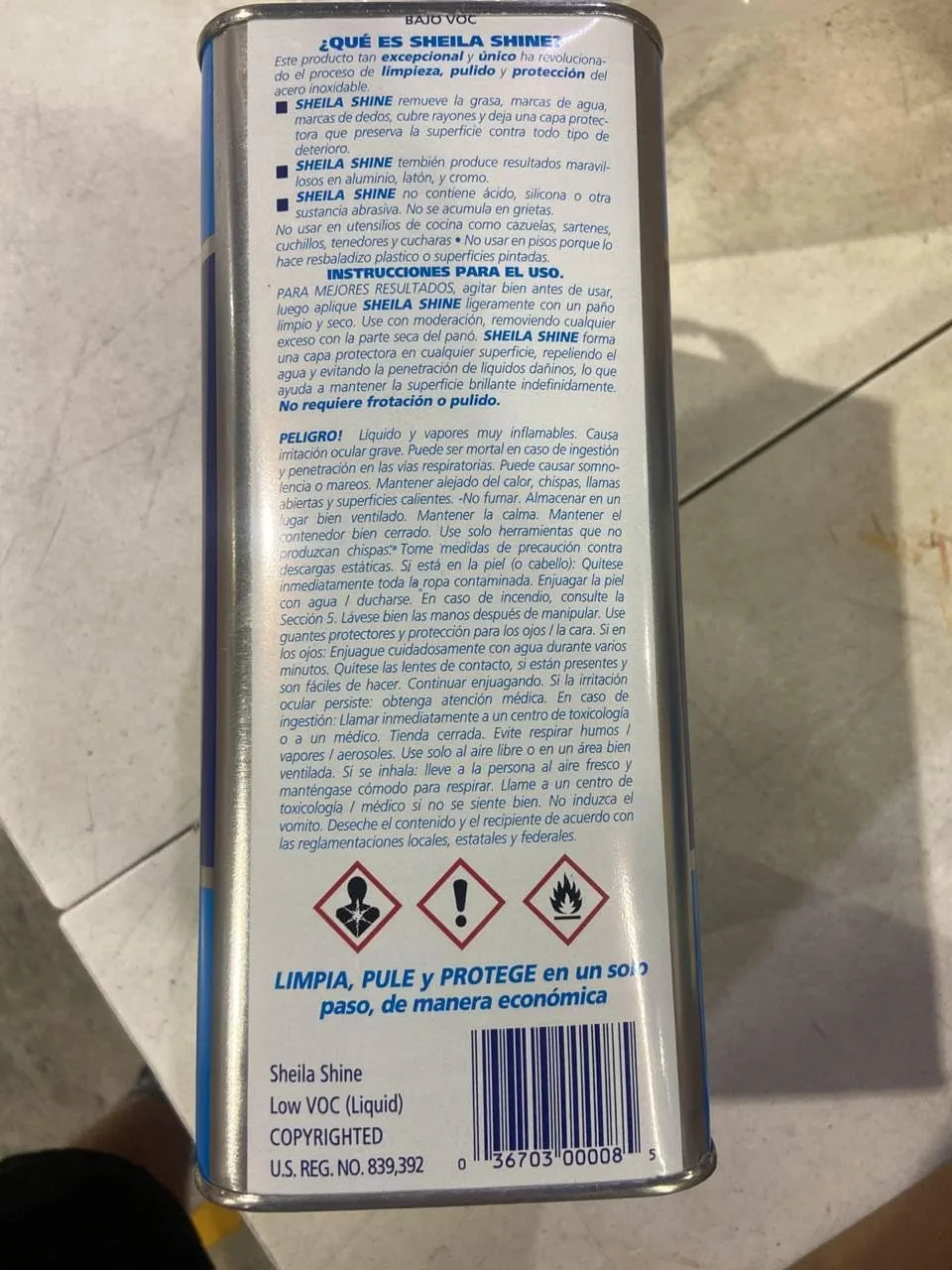 SHEILA SHINE Low VOC Stainless Steel Cleaner and Polish