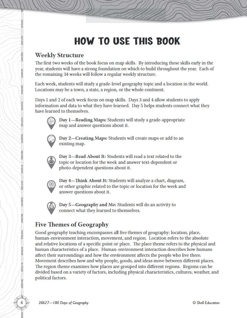 180 Days™: Social Studies, Geography for 6th Grade Practice Workbook for Classroom and Home