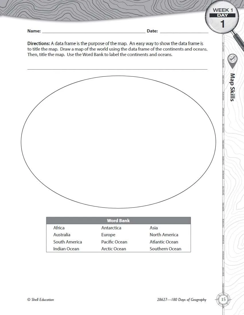 180 Days™: Social Studies, Geography for 6th Grade Practice Workbook for Classroom and Home