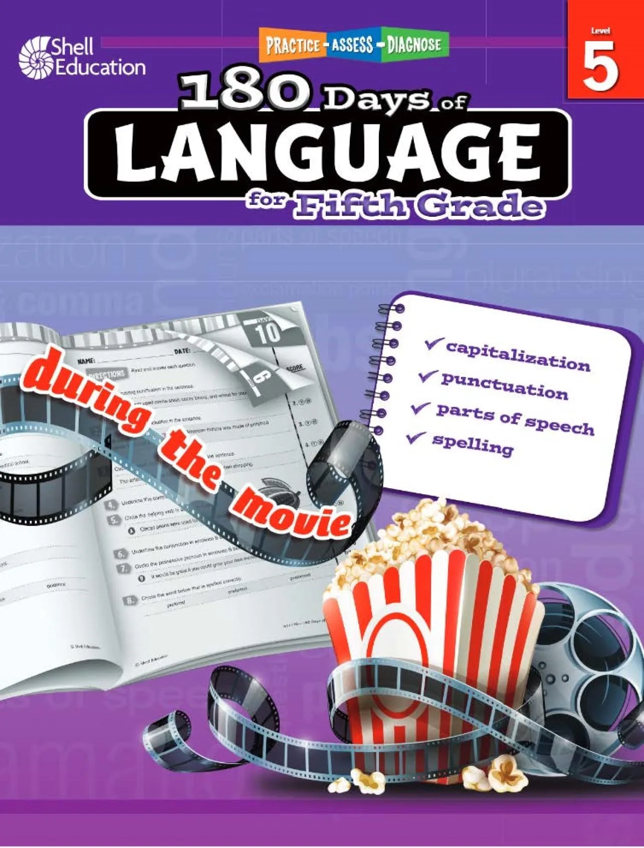 Shell Education 180 Days of Language for Fifth Grade (180 Days of Practice)