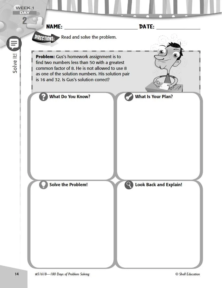 180 Days of Problem Solving for Sixth Grade – Build Math Fluency with this 6th Grade Math Workbook (180 Days of Practice)
