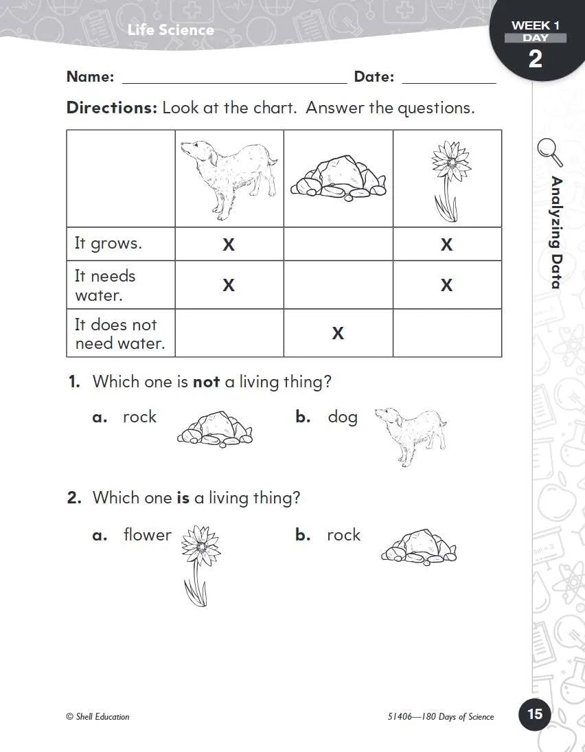 180 Days™: Science, Earth and Space Science for Kindergarten Practice Workbook for Classroom and Home
