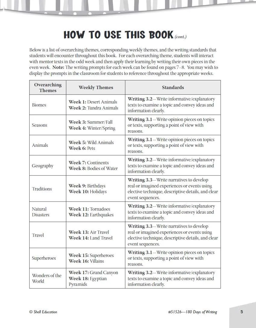 180 Days of Writing for Third Grade - An Easy-to-Use Third Grade Writing Workbook to Practice and Improve Writing Skills