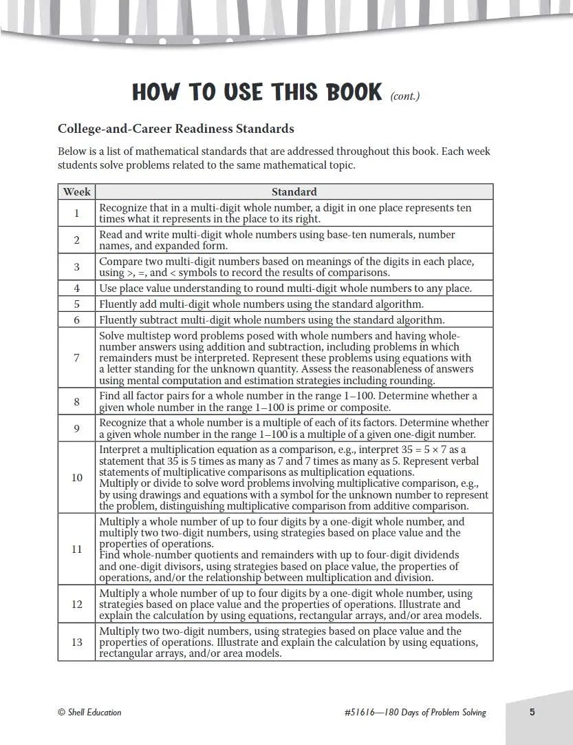 180 Days of Problem Solving for Fourth Grade – Build Math Fluency with this 4th Grade Math Workbook (180 Days of Practice)