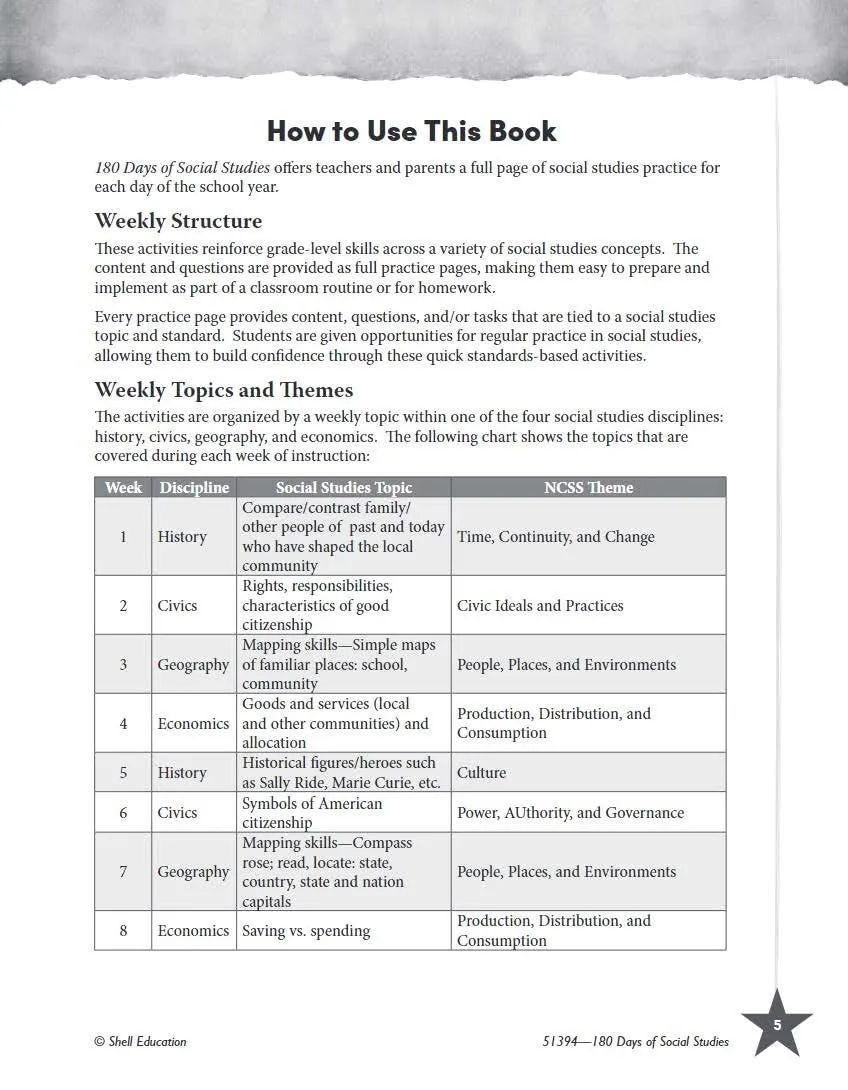 180 Days: Social Studies for 2nd Grade Practice Workbook for Classroom and Home