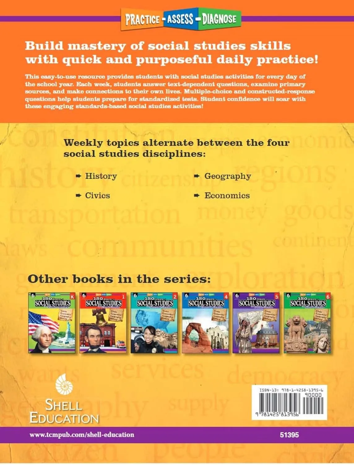 180 Days: Social Studies, Civics for 3rd Grade Practice Workbook for Classroom and Home