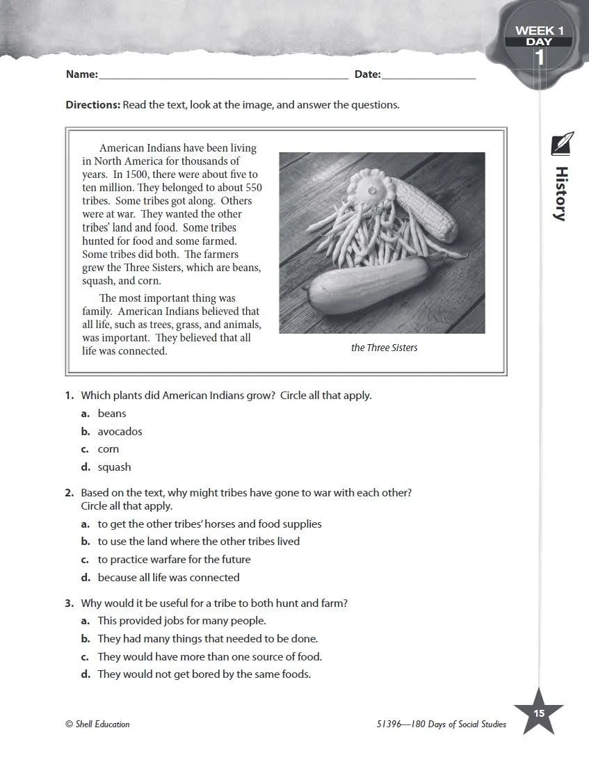 180 Days: Social Studies, Civics for 4th Grade Practice Workbook for Classroom and Home