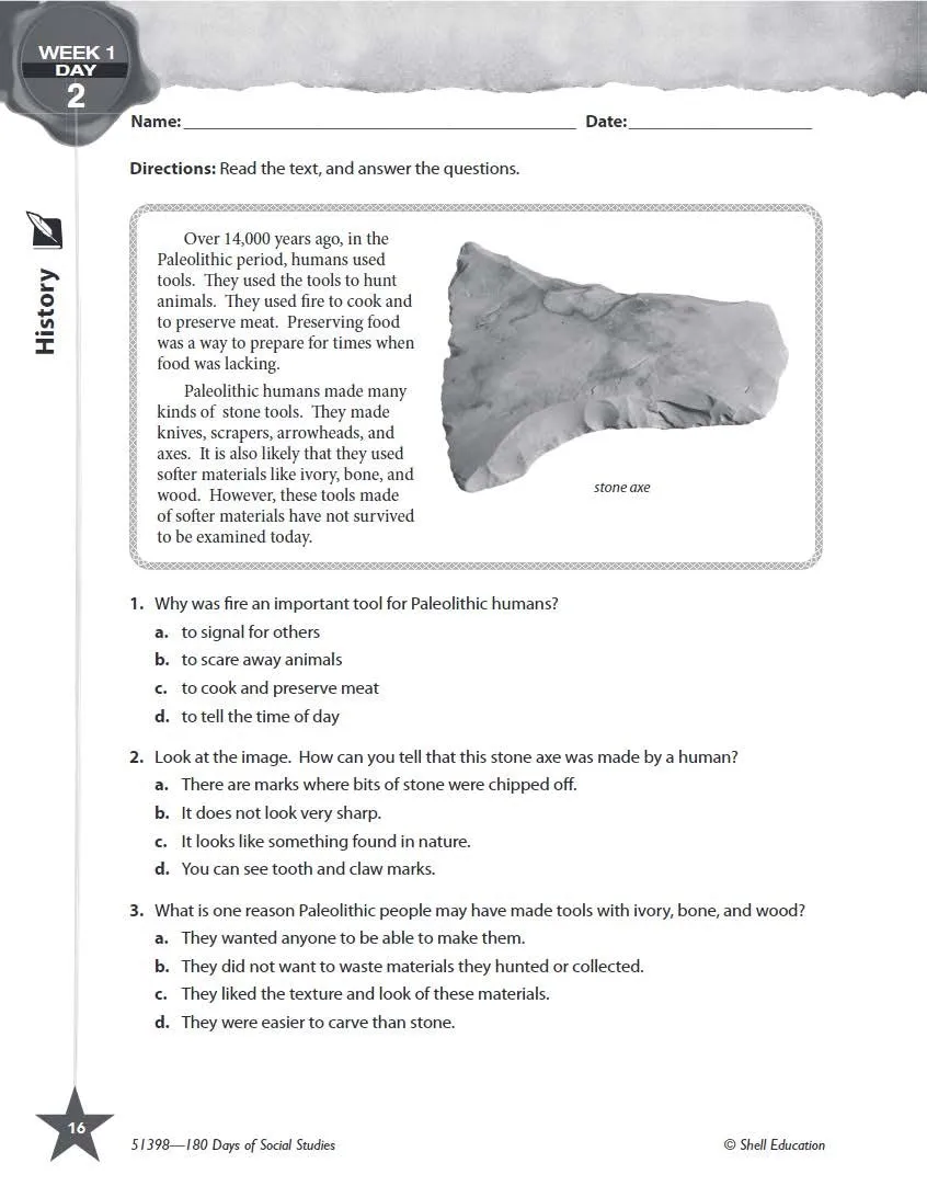 180 Days™: Social Studies, Civics for 6th Grade Practice Workbook for Classroom and Home