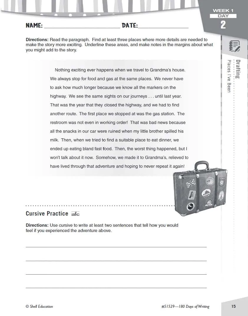 180 Days of Writing for Sixth Grade - An Easy-to-Use Sixth Grade Writing Workbook to Practice and Improve Writing Skills