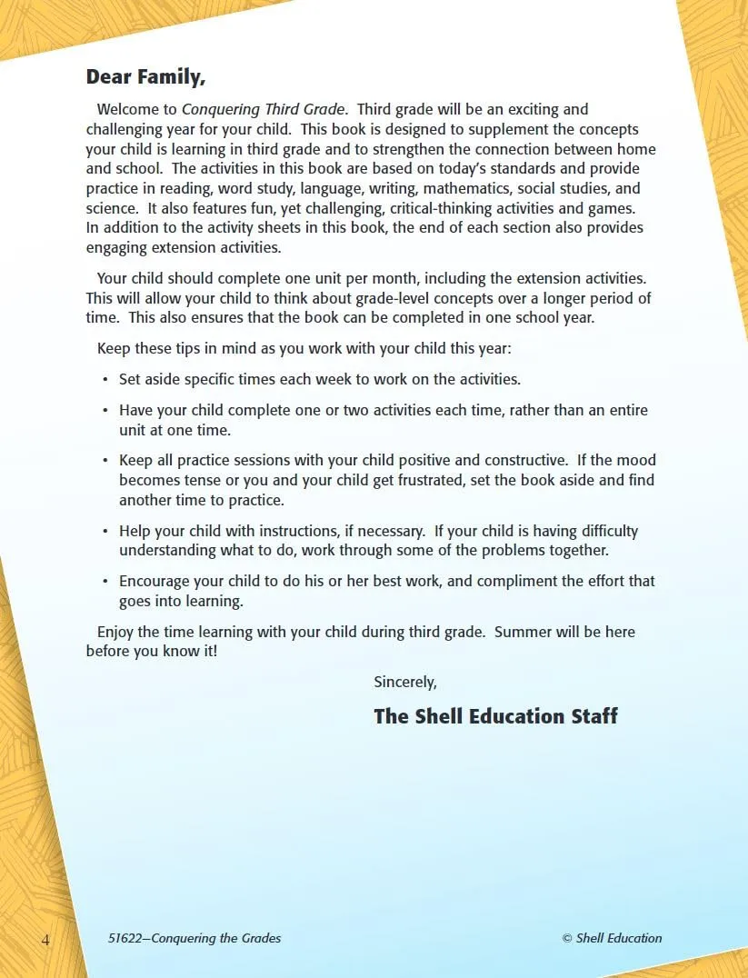 Shell Education Conquering Third Grade (Conquering the Grades) - Red