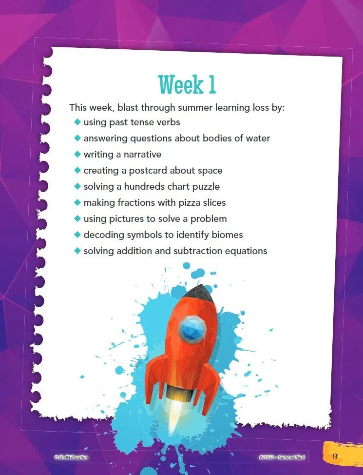 Summer Blast: Getting Ready for Second Grade – Full-Color Workbook for Kids Ages 6-8 - Reading, Writing, Art