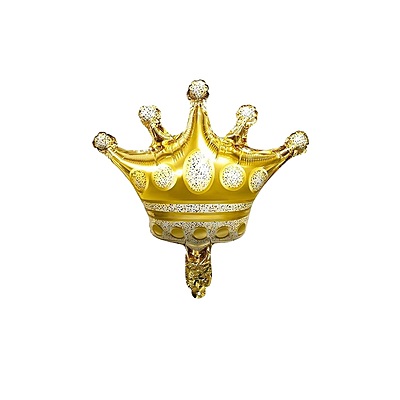 Shiny Crown Theme Foil balloons - 5 Pcs. Set