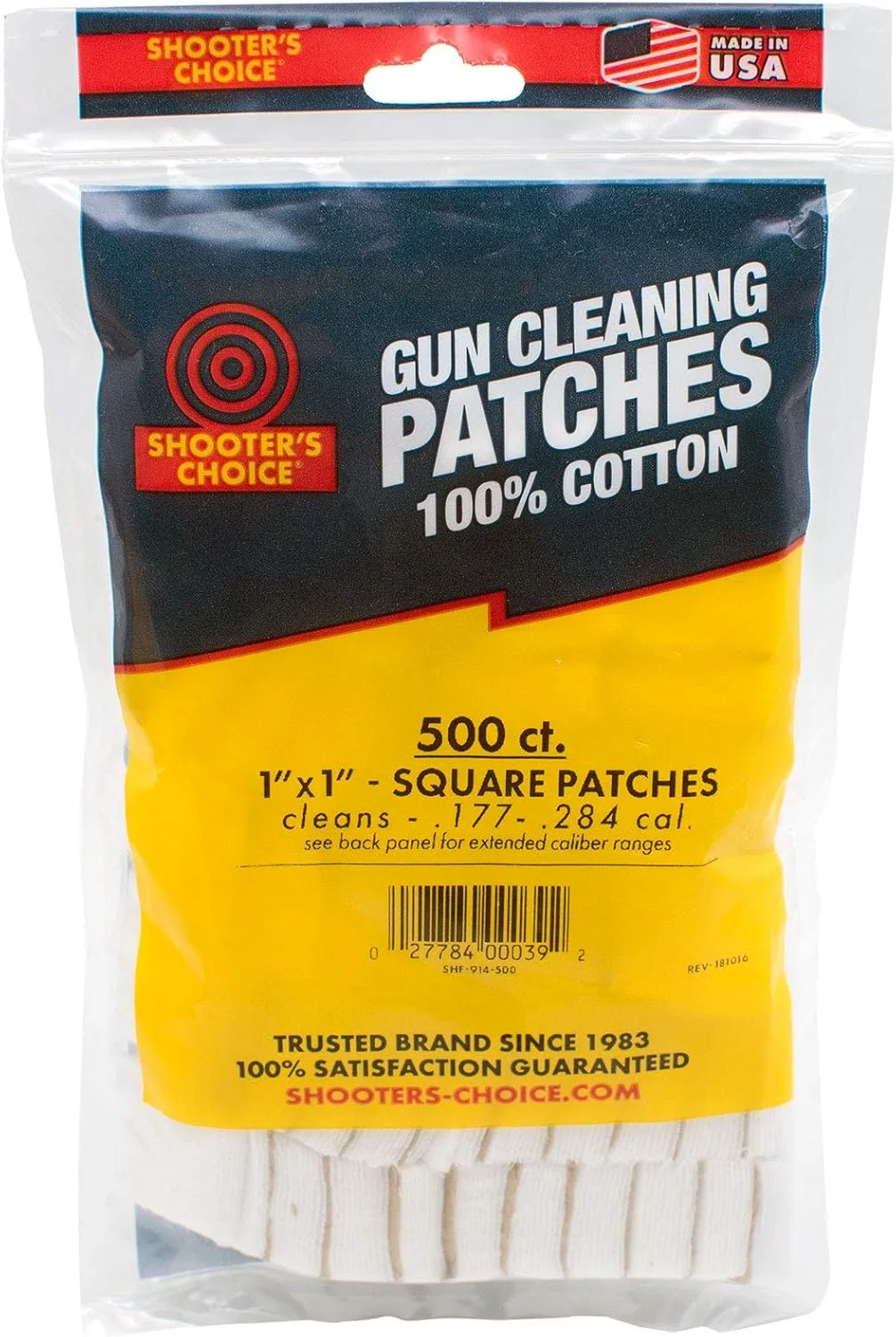 Shooter's Choice 100% Cotton Square Gun Cleaning Patches