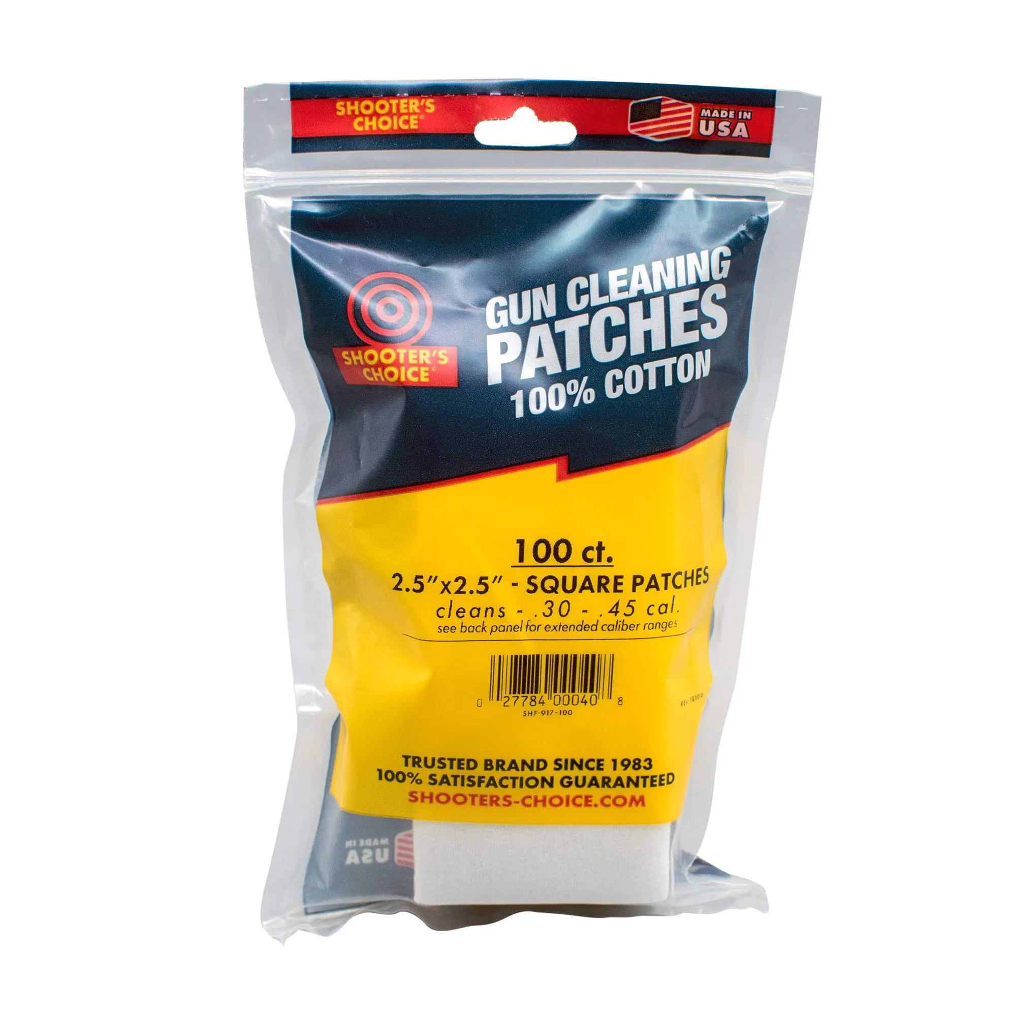 Shooter's Choice 100% Cotton Square Gun Cleaning Patches